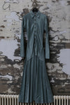 Mutedance 24 Autumn and Winter Button Lapel Long Sleeve Dress MD-MD24FW83-blue MD24FW82 MD24FW83